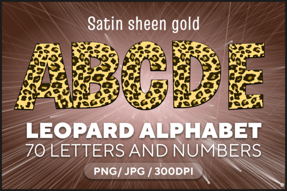 Download Satin Sheen Gold Leopard Alphabet - Sheen Collection