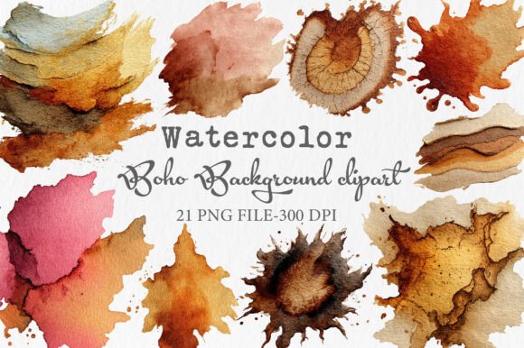 Download Watercolor Boho Background Clipart - Background clipart Collection