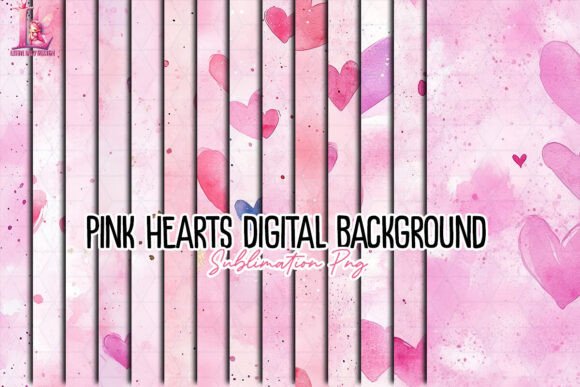 Download Pink Hearts Digital Background Clipart - Background clipart Collection