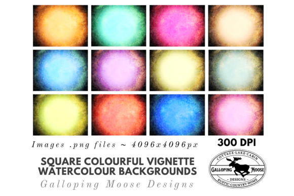 Download Colourful Watercolour Vignette Textures - Watercolour Collection