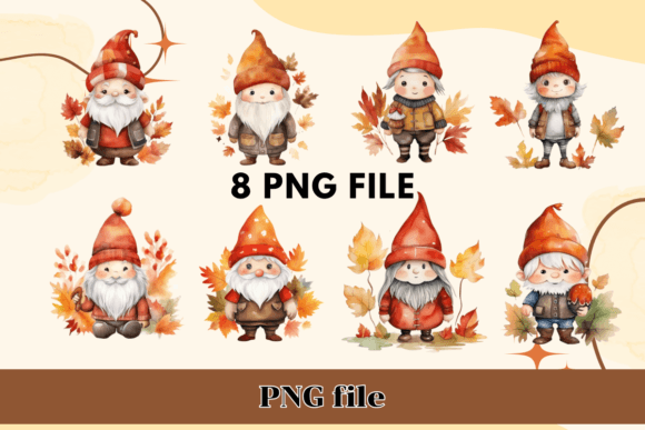 Download Watercolour Fall Autumn Gnome Christmas - Watercolour Collection