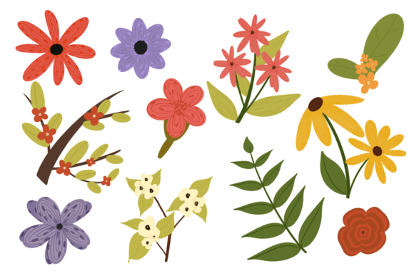 Download Colorful Floral Illustration Clipart - Colorful Collection
